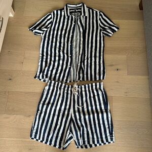 Button down and short matching set